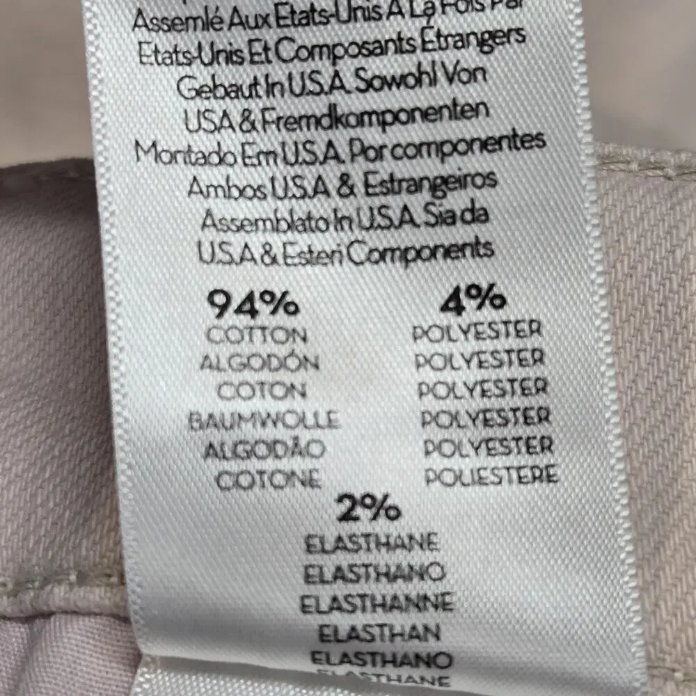 Mother jeans Womens 27 The Dazzler Hover Date Night Light Pink Straight Leg Crop - Picture 9 of 12